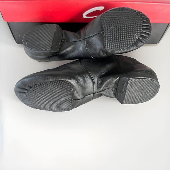 NEW Capezio Black Split Sole Gore Boot Jazz Dance Shoes CG05C Girls 10M - Picture 4 of 7